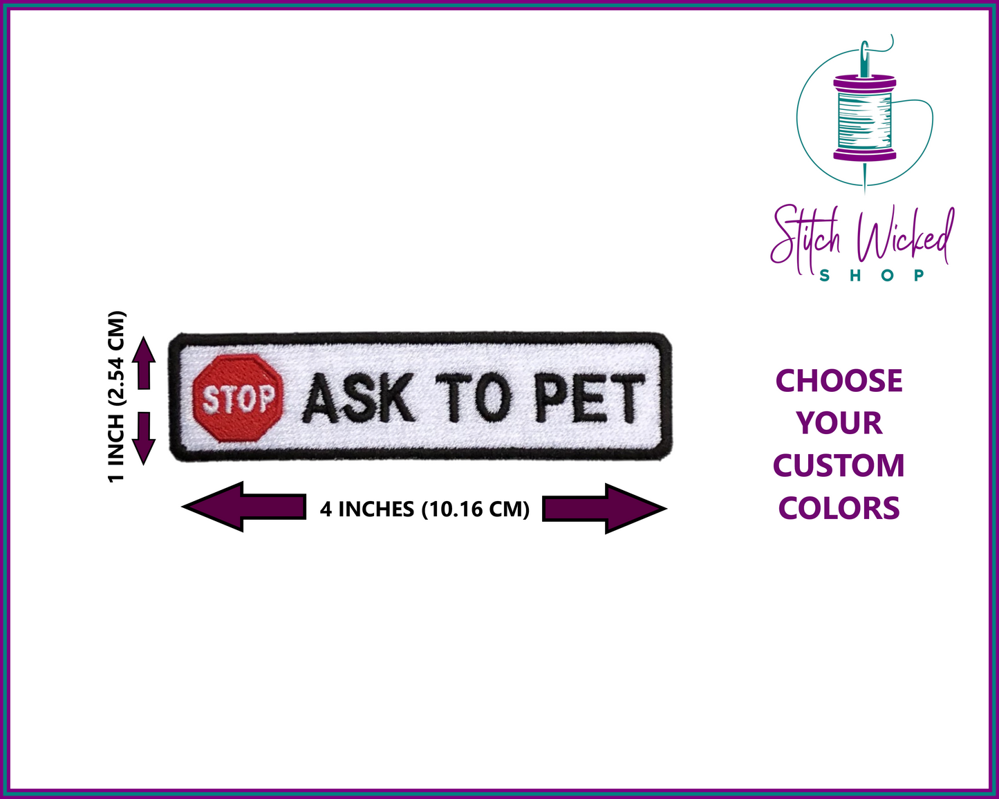Stop Sign Patch For Dog Collars and Harnesses