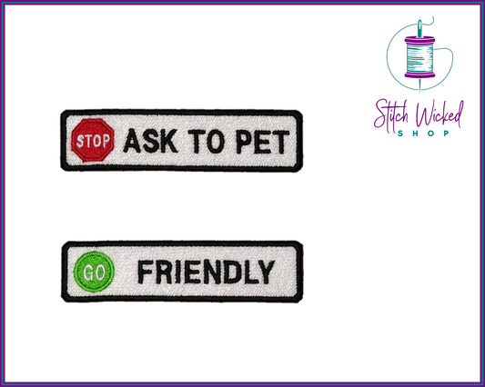 Stop Sign Patch For Dog Collars and Harnesses