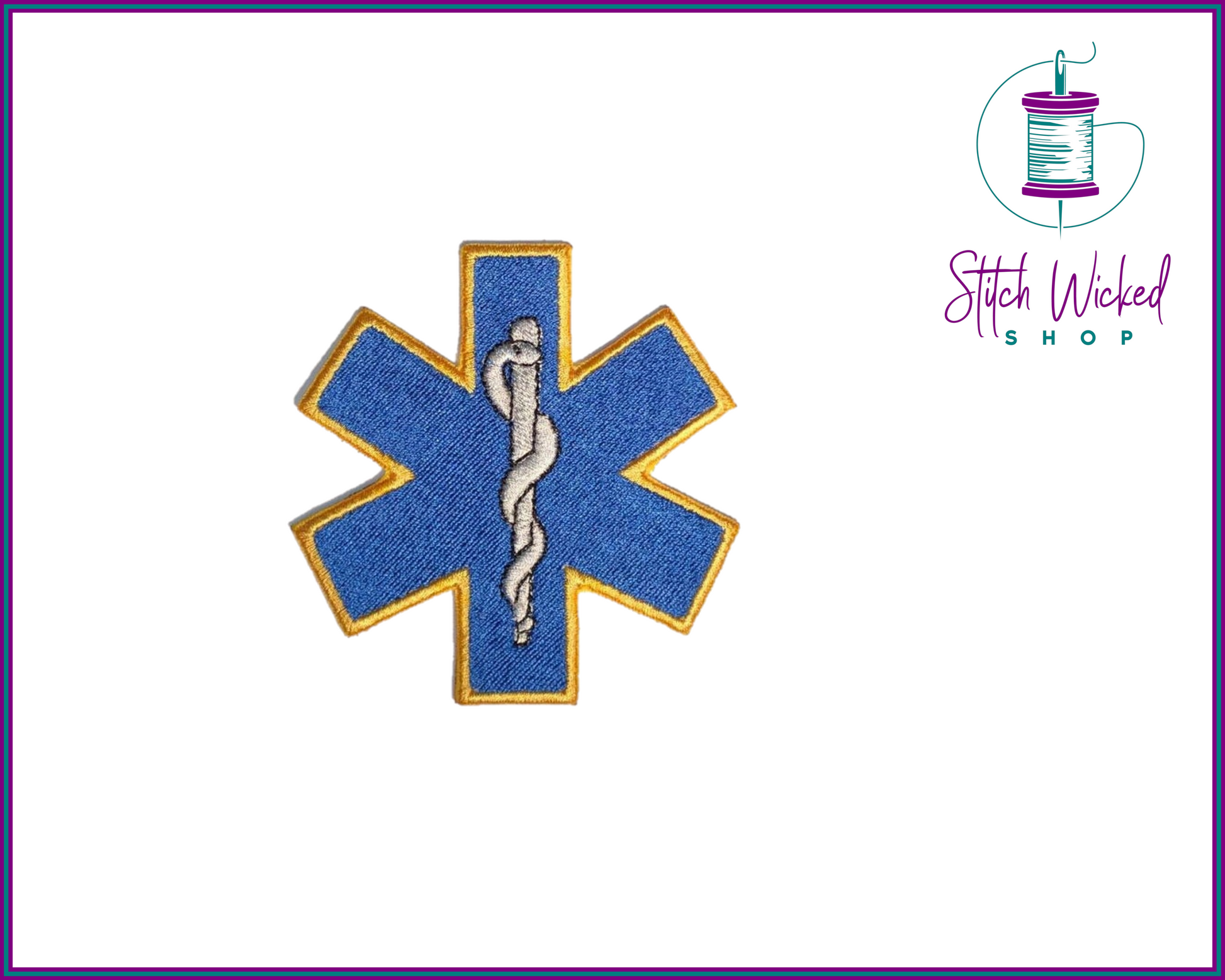 Star of Life Medical First Aid, Fully Embroidered Patch – Stitch