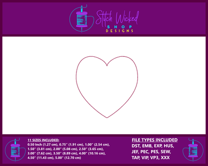 Valentines Heart Embroidery Design
