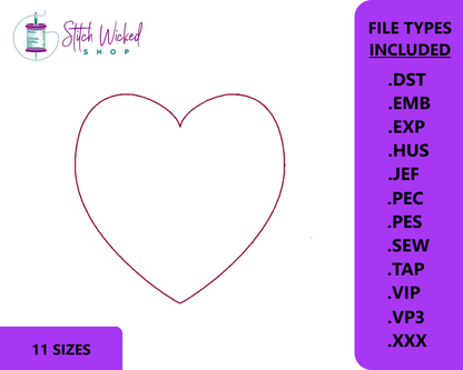Valentines Heart Embroidery Design