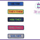 Custom Professional Pronoun Tag, Fully Embroidered Rectangle Patch - Stitch Wicked Shop