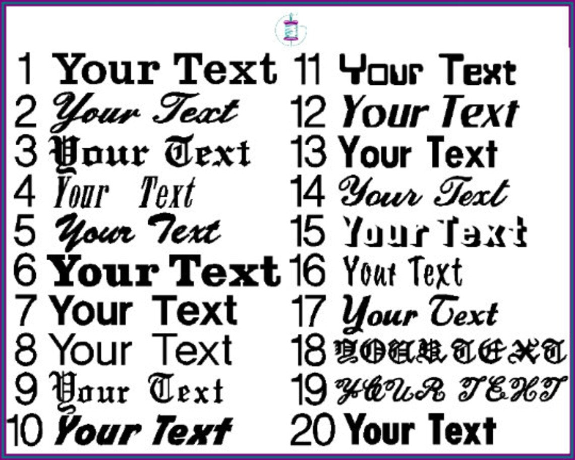 Custom Name Patch, Custom Color Embroidered Patches, Sew On and Iron On Custom Patches, 13 Size Options, 100 Fonts