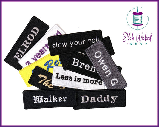 Custom Name Patches – Stitch Wicked Shop